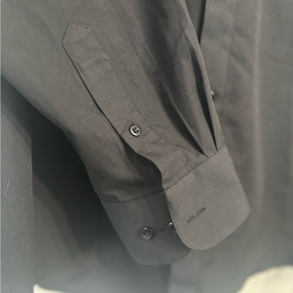 Marquis Signature Black Long Sleeve Dress Shirt Slim Fit 2XL 18.5 36/37 - Picture 2 of 4